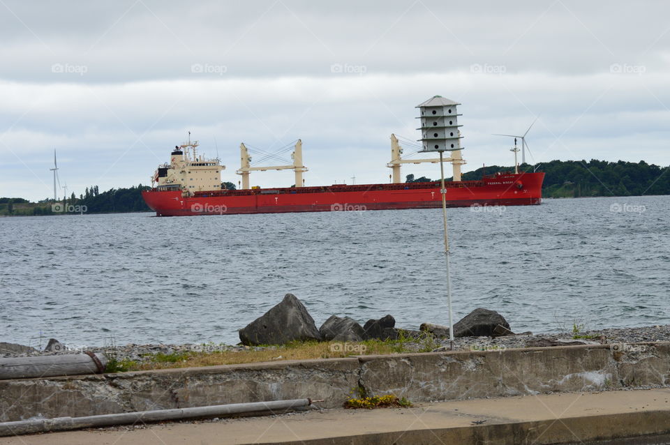 Ship on St. Lawrence  seaway