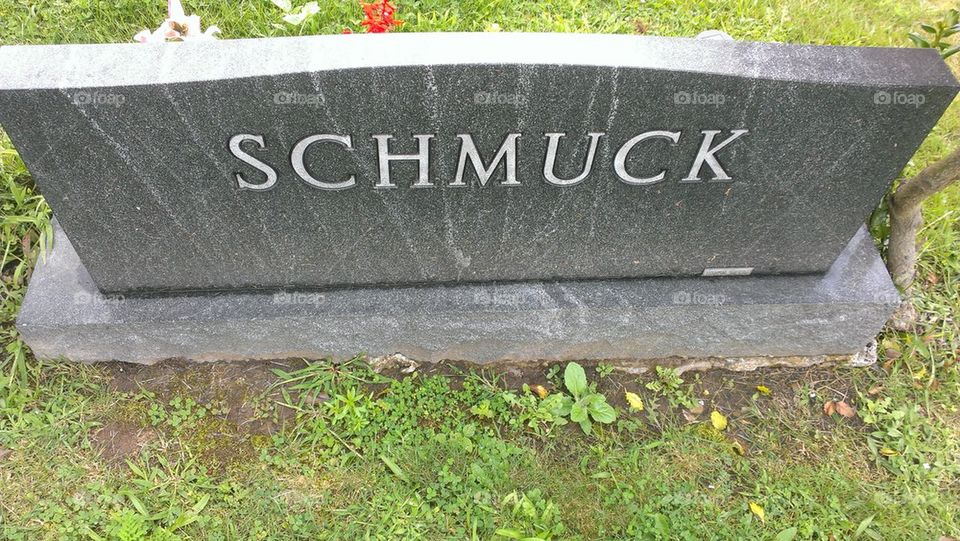 Schmuck Headstone. cemetery findings