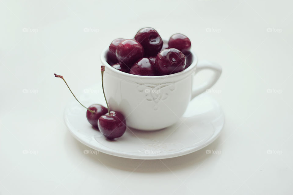 Cup of cherries