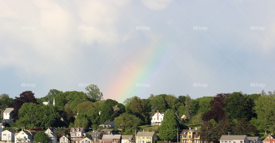Rainbow after lightening storm in Connecticut 