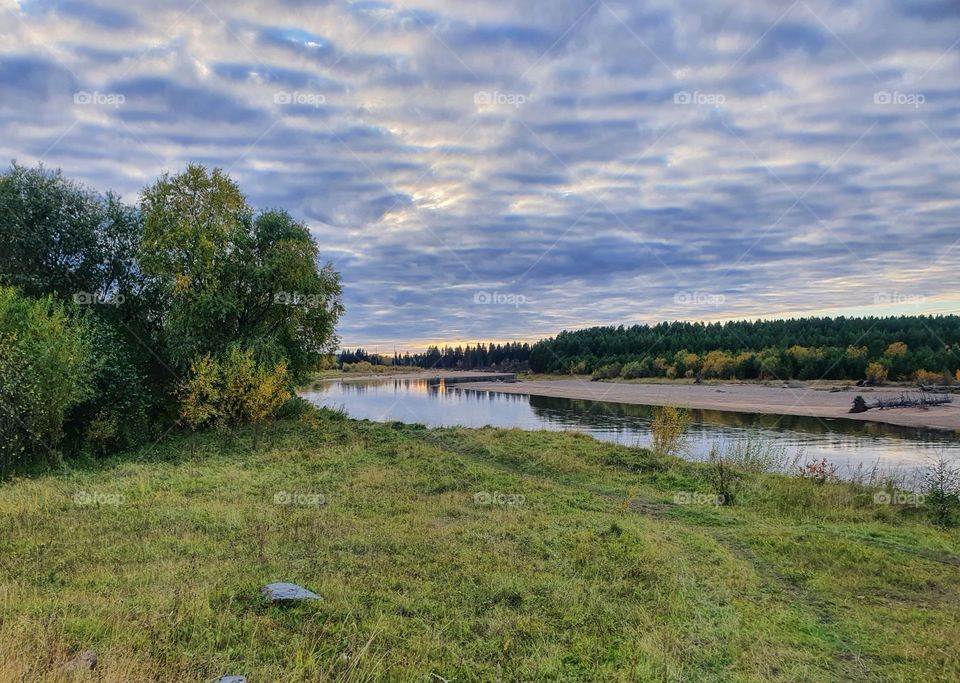 the Kem River in the Yenisei district of the Krasnoyarsk Territory in Сибири