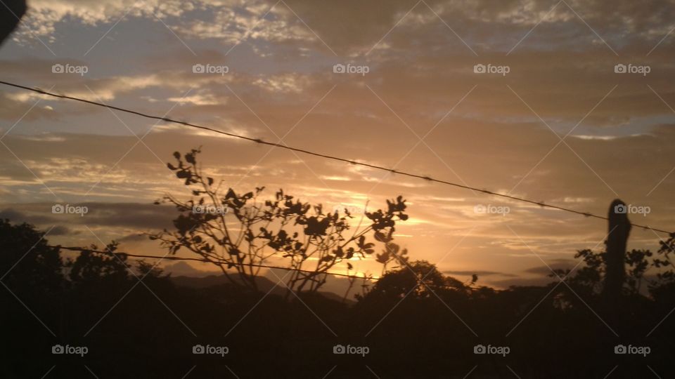 Landscape, Sunset, Silhouette, Dawn, Sky