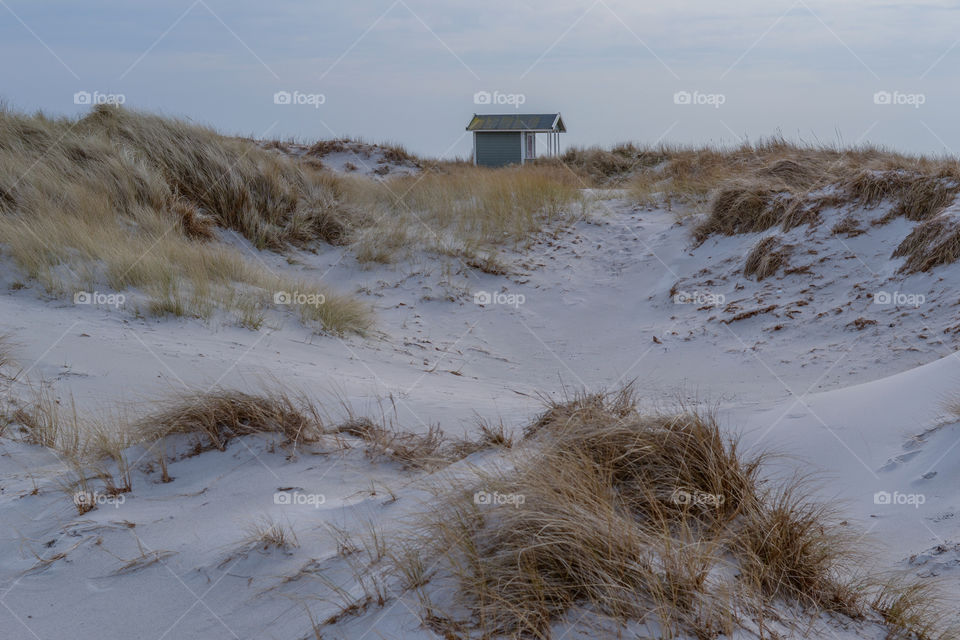 Cabana at the beach in Falsterbo Sweden.