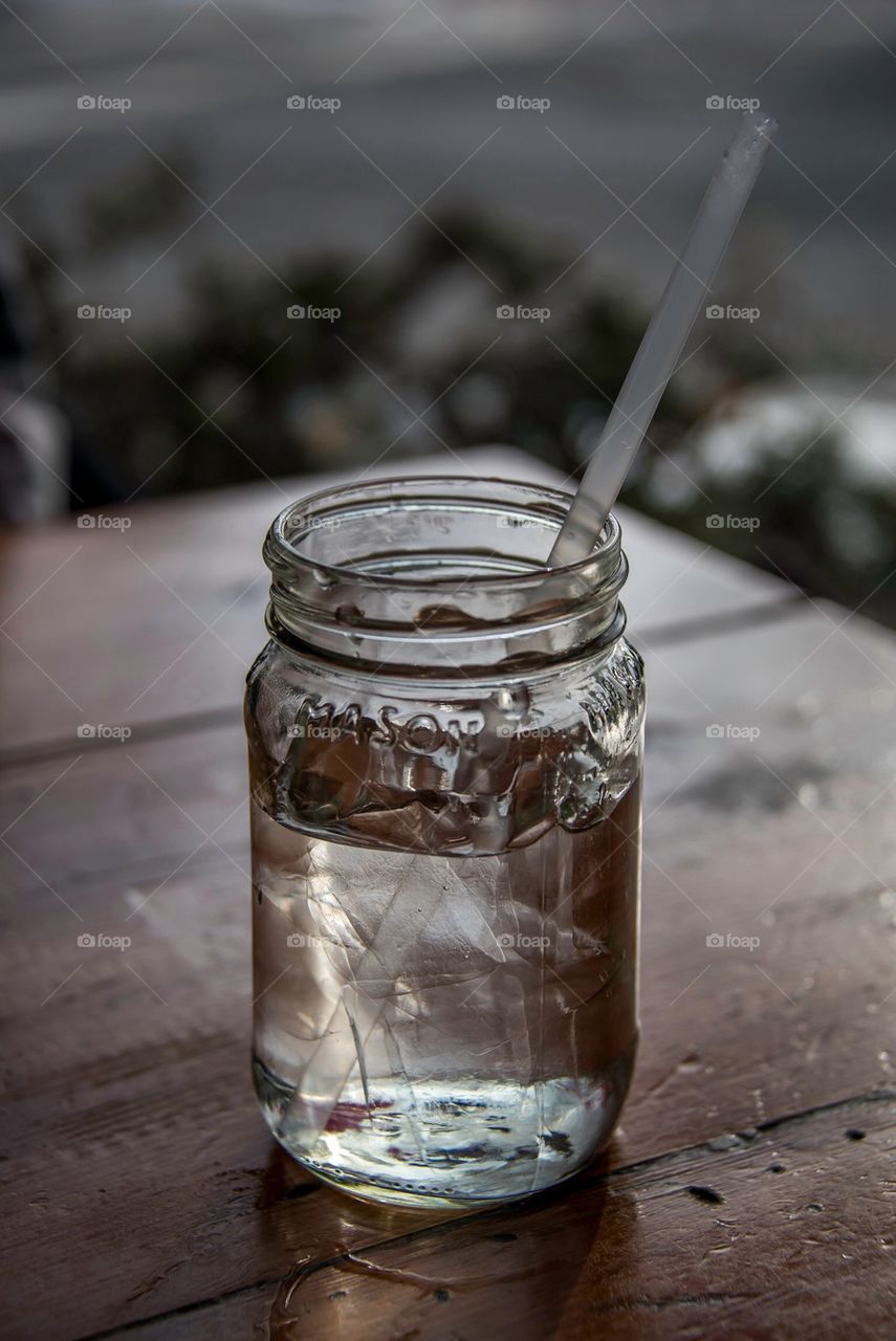 Mason water glass