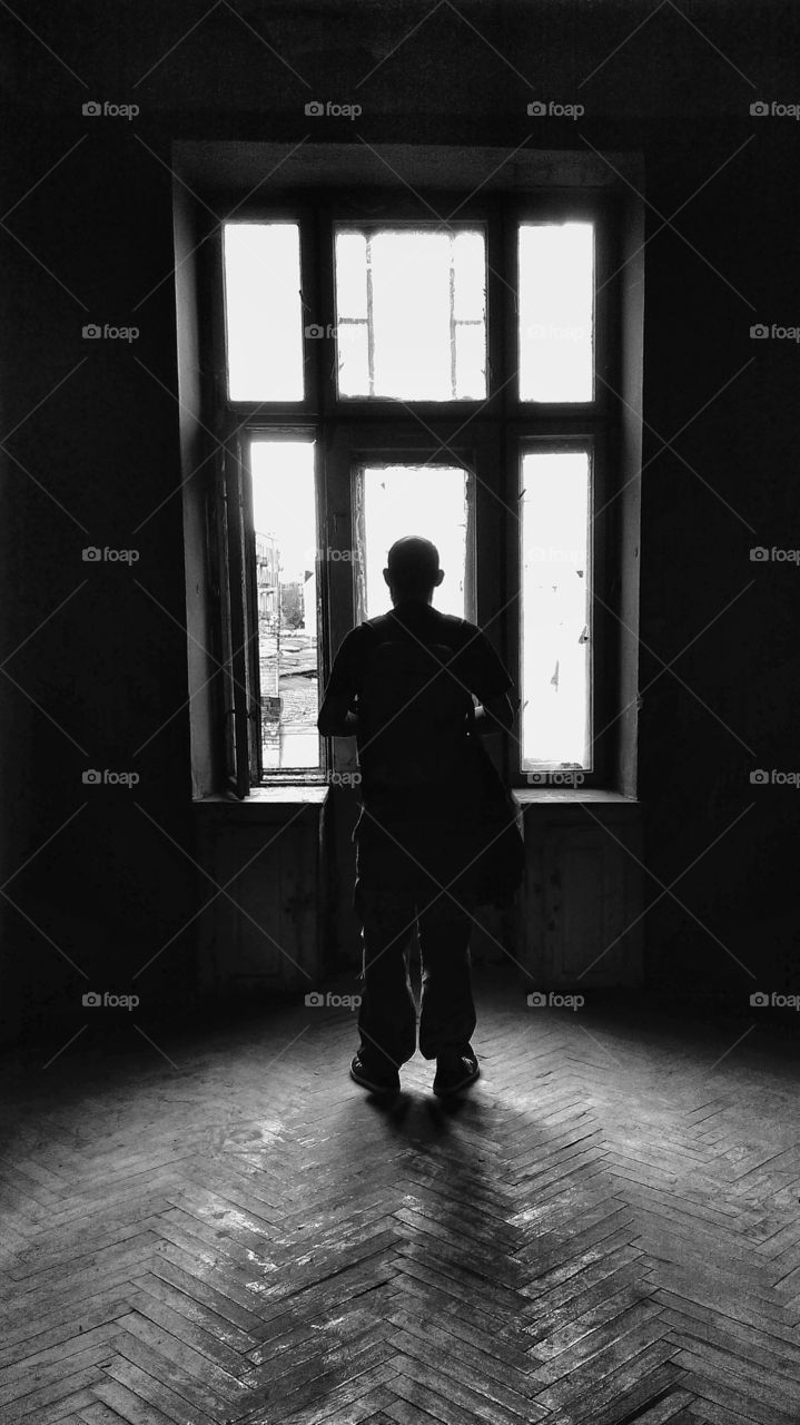 Man in shadow. Man in shadow