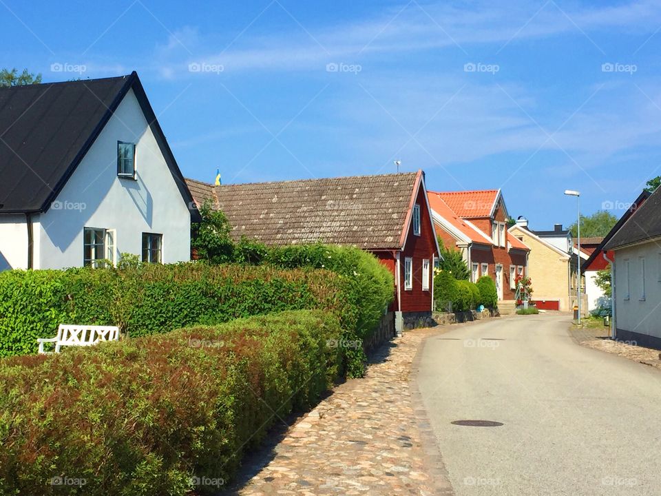 The pretty town Of Åhus in south west Sweden 