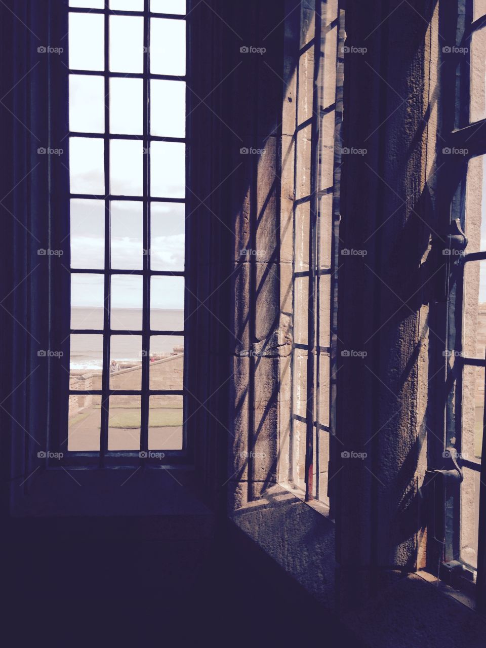 Window frame. Bamburgh castle, UK
