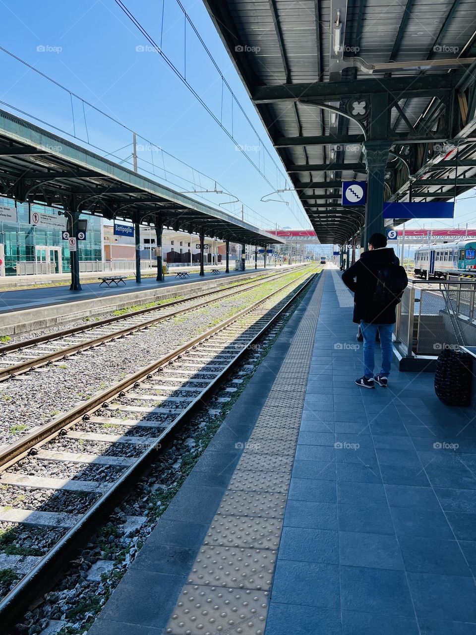 waiting for the train