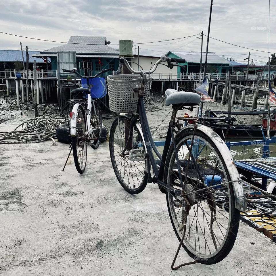 Old bike in old town