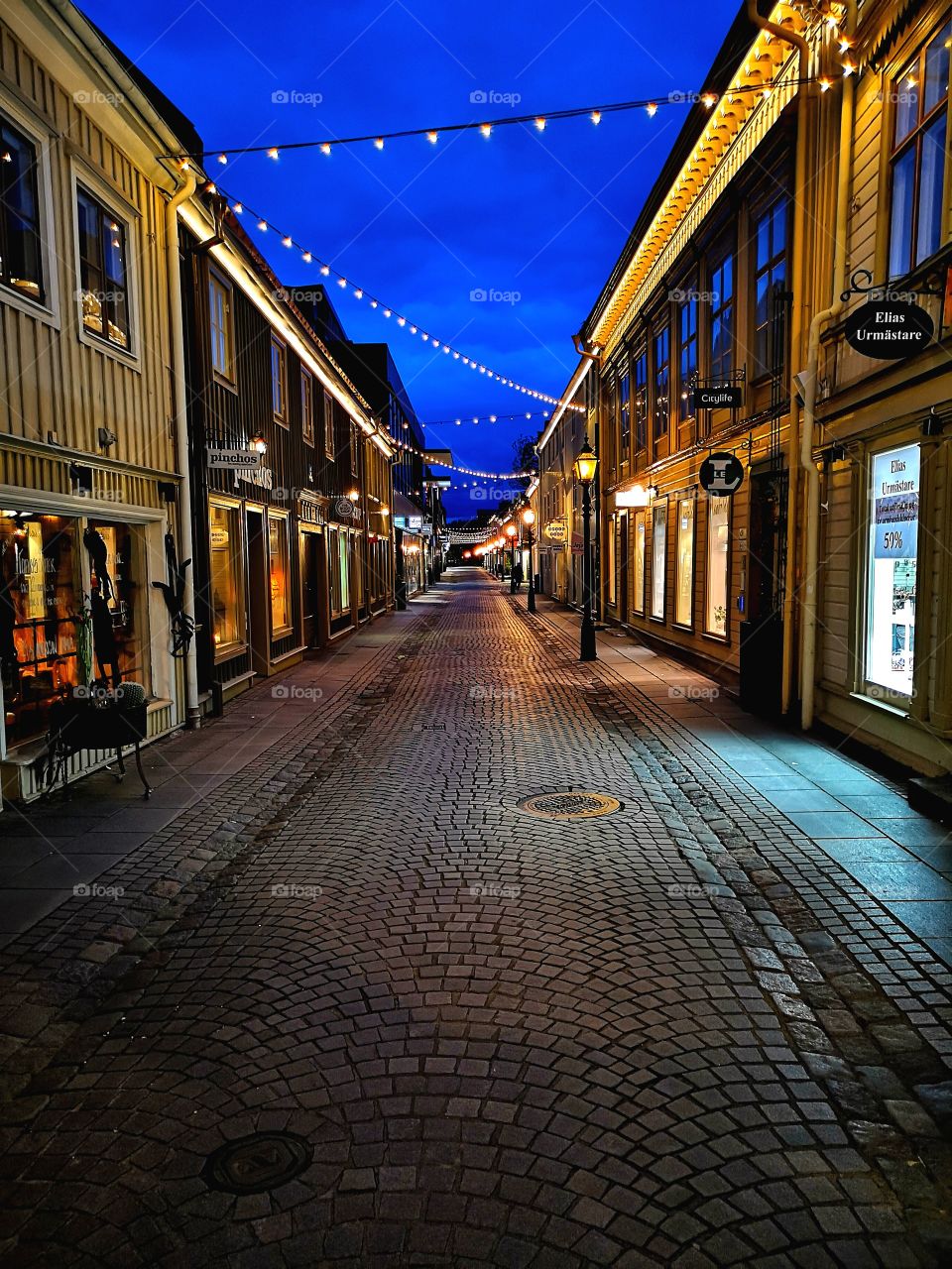 Night street in Jönköping - Sweden
