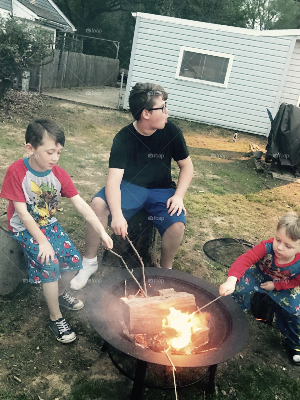 Backyard boys at it again for smore s’mores 