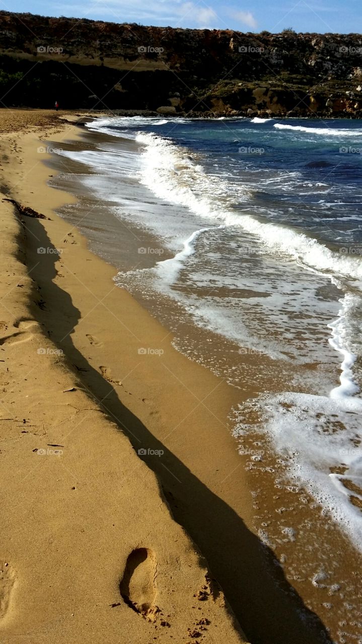 Waves on the beach.  Golden bay