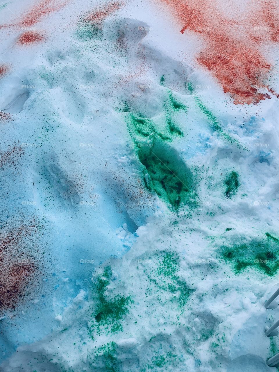 Coloured snow 