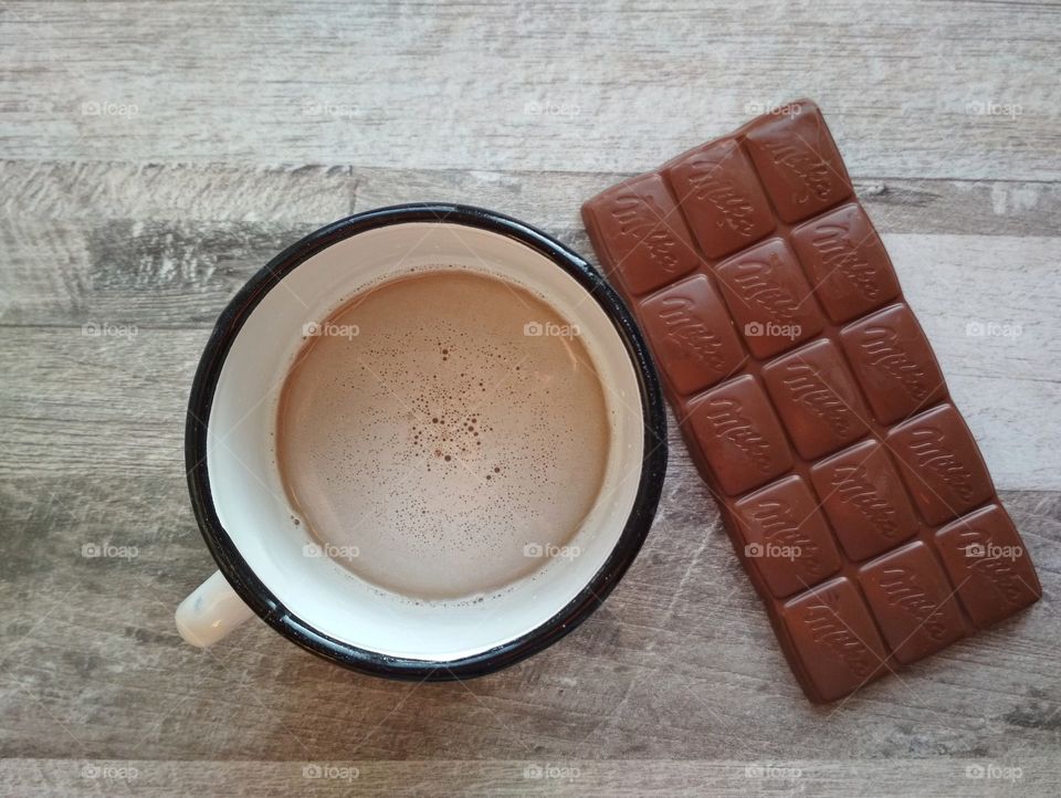 Chocolate Milka with coffee 3 in 1.