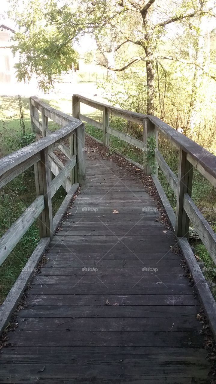 footbridge to the falls