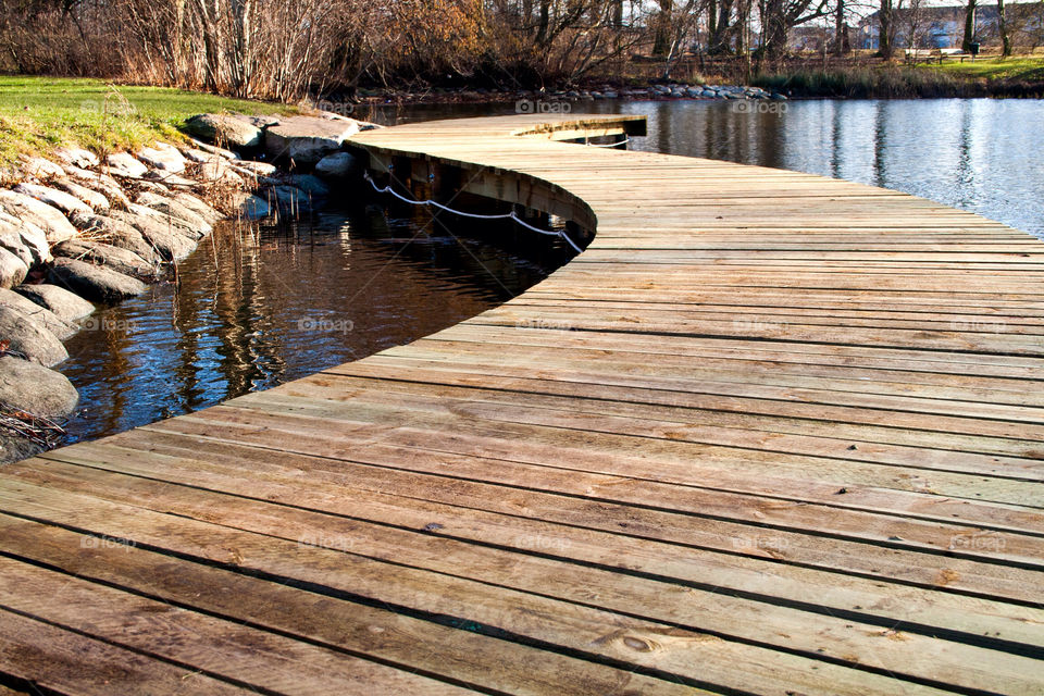 The nicely curved bridge at Beijers Park in Malmoe.