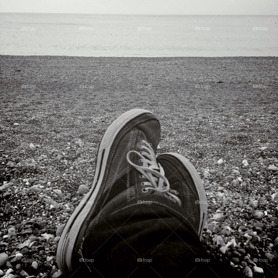 SITTING ON BRIGHTON BEACH