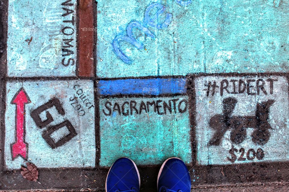 chalk art board game