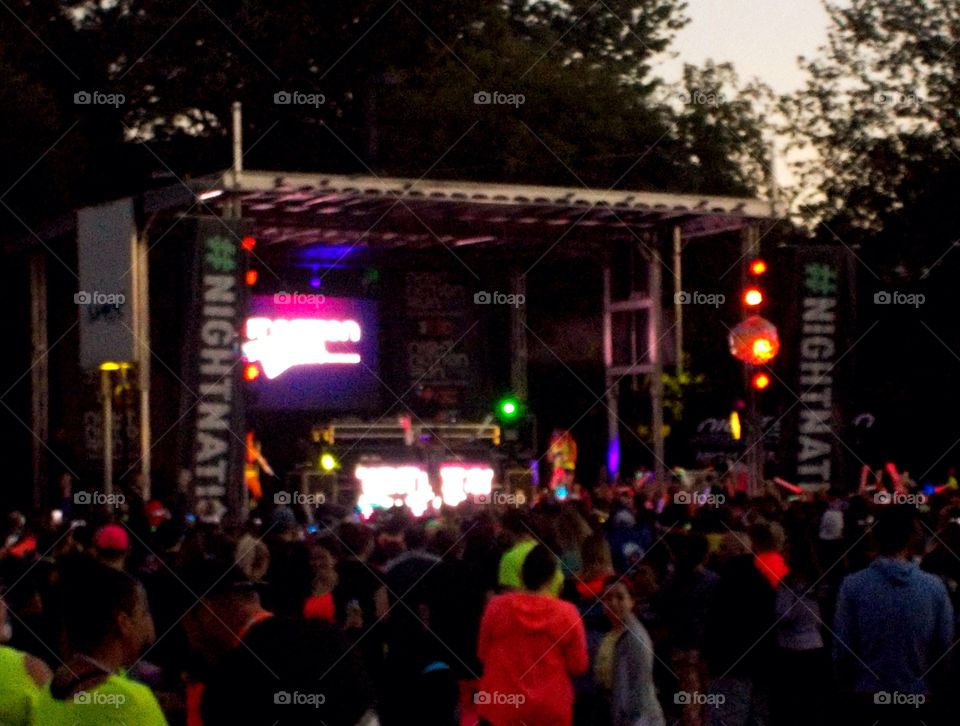 Bright lights on stage 