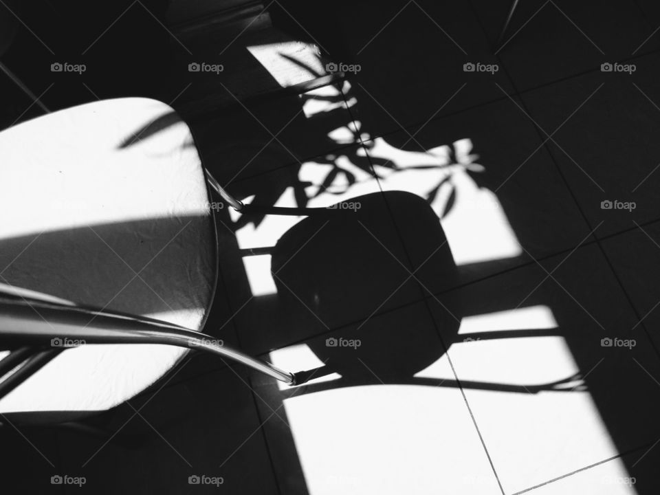 light and shadows in the room top view, abstract background