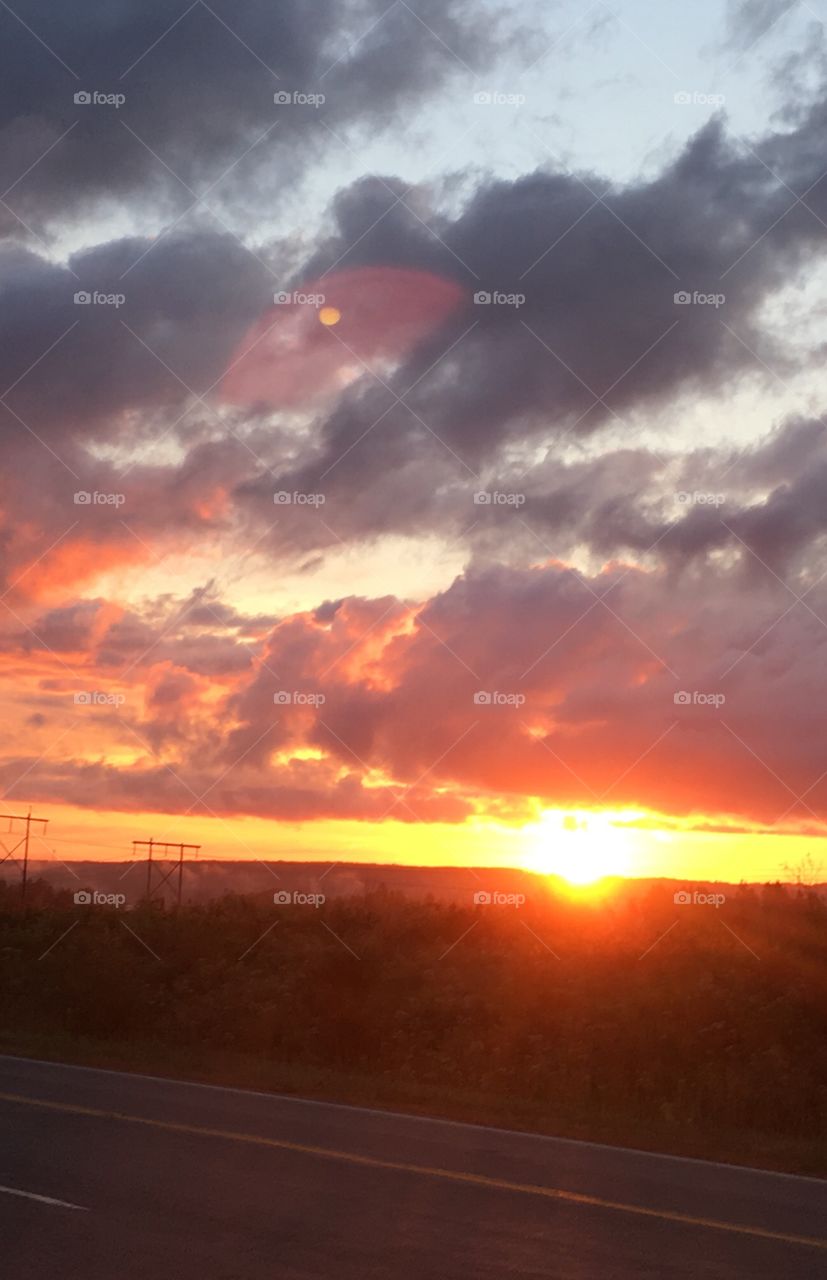 Sunrise with ghost sun