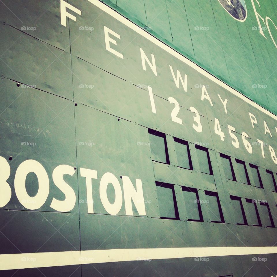 The. Monster. The wall at Fenway park