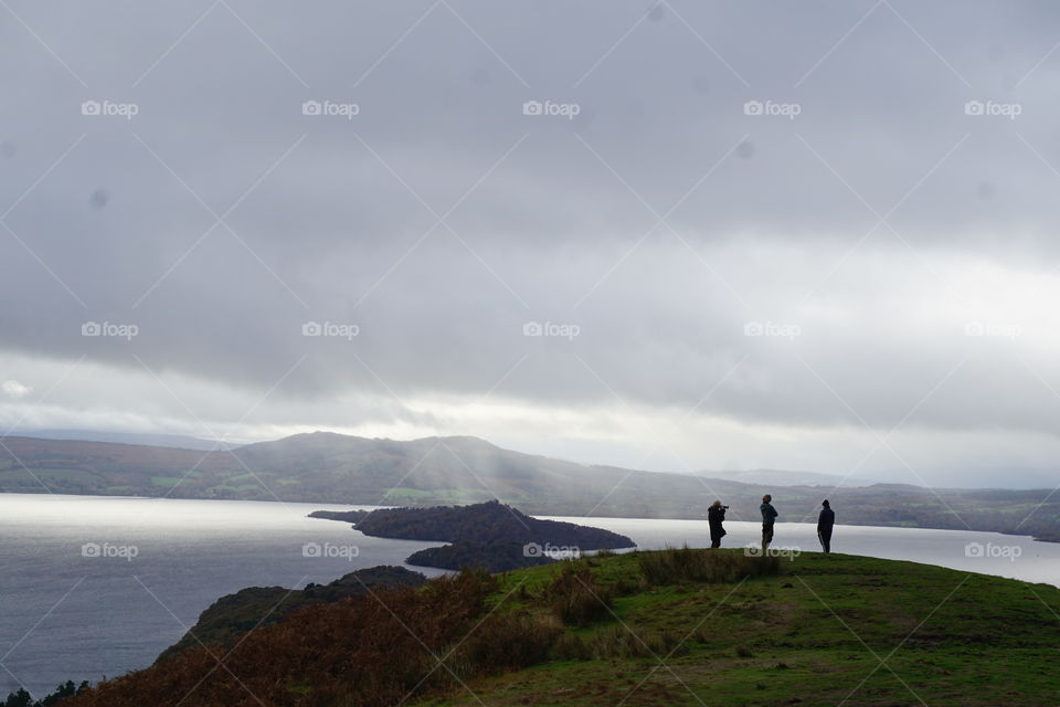 Climbing up Conic Hill 