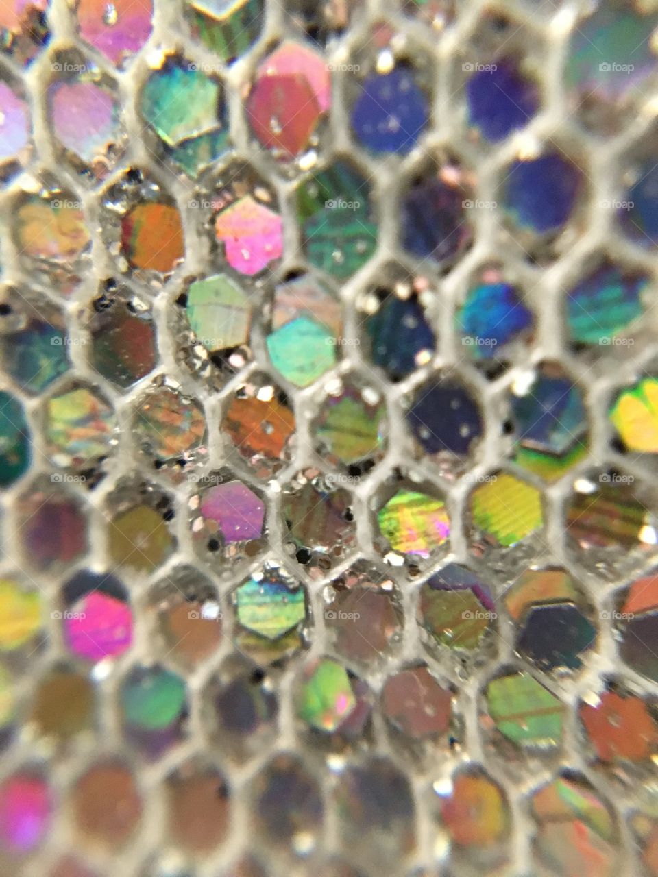 Up close shot of a glitter notebook