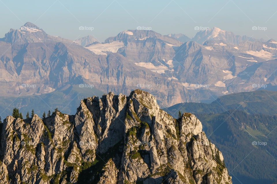 French Alpes, a view from a peak