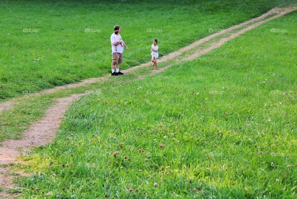green grass and the narrow path