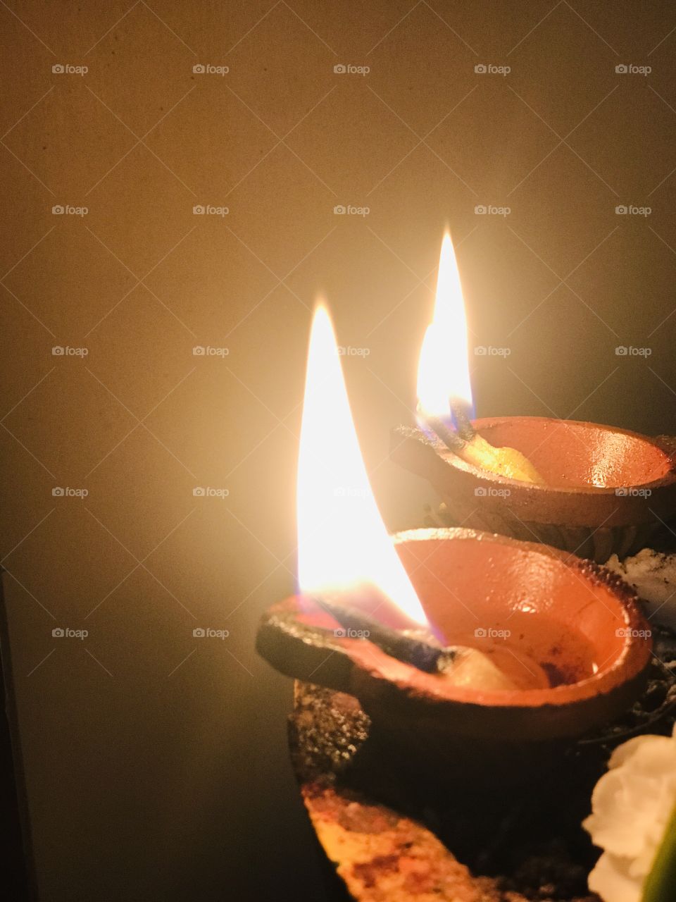 Deepavali celebrations at my home bright flame.