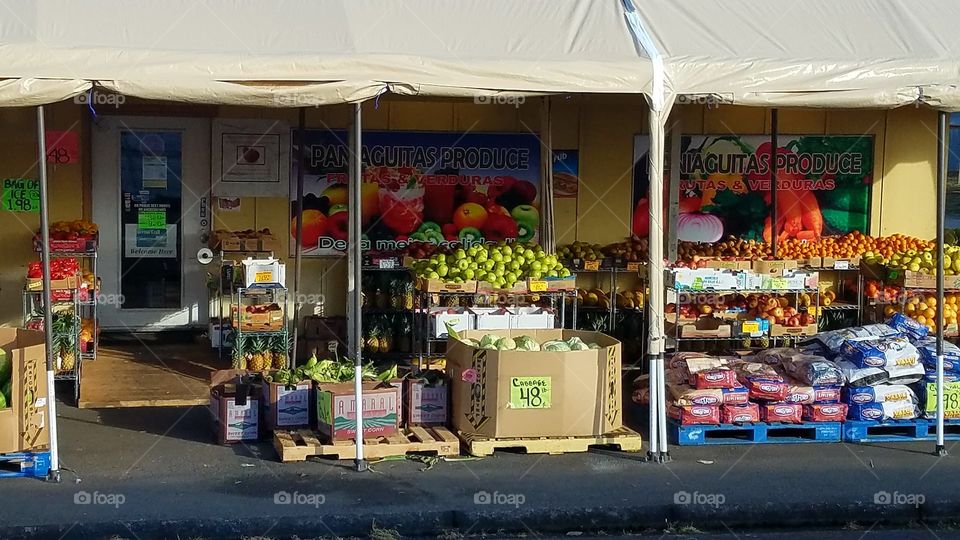 Fruit stand on the side of the road Oregon