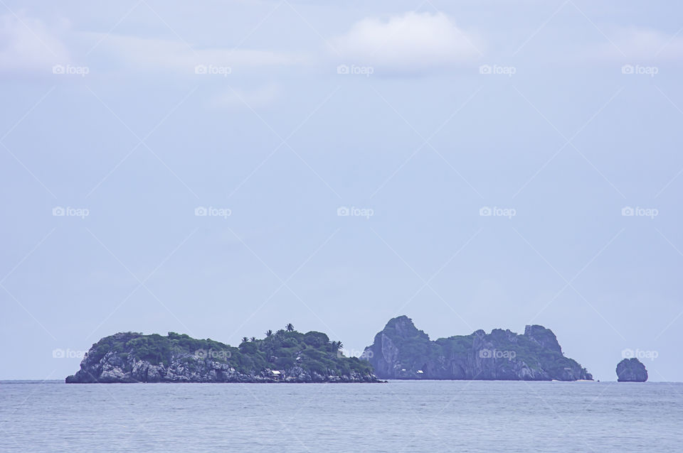 The beauty of the sky In the sea and koh Maphrao at Chumphon in Thailand.