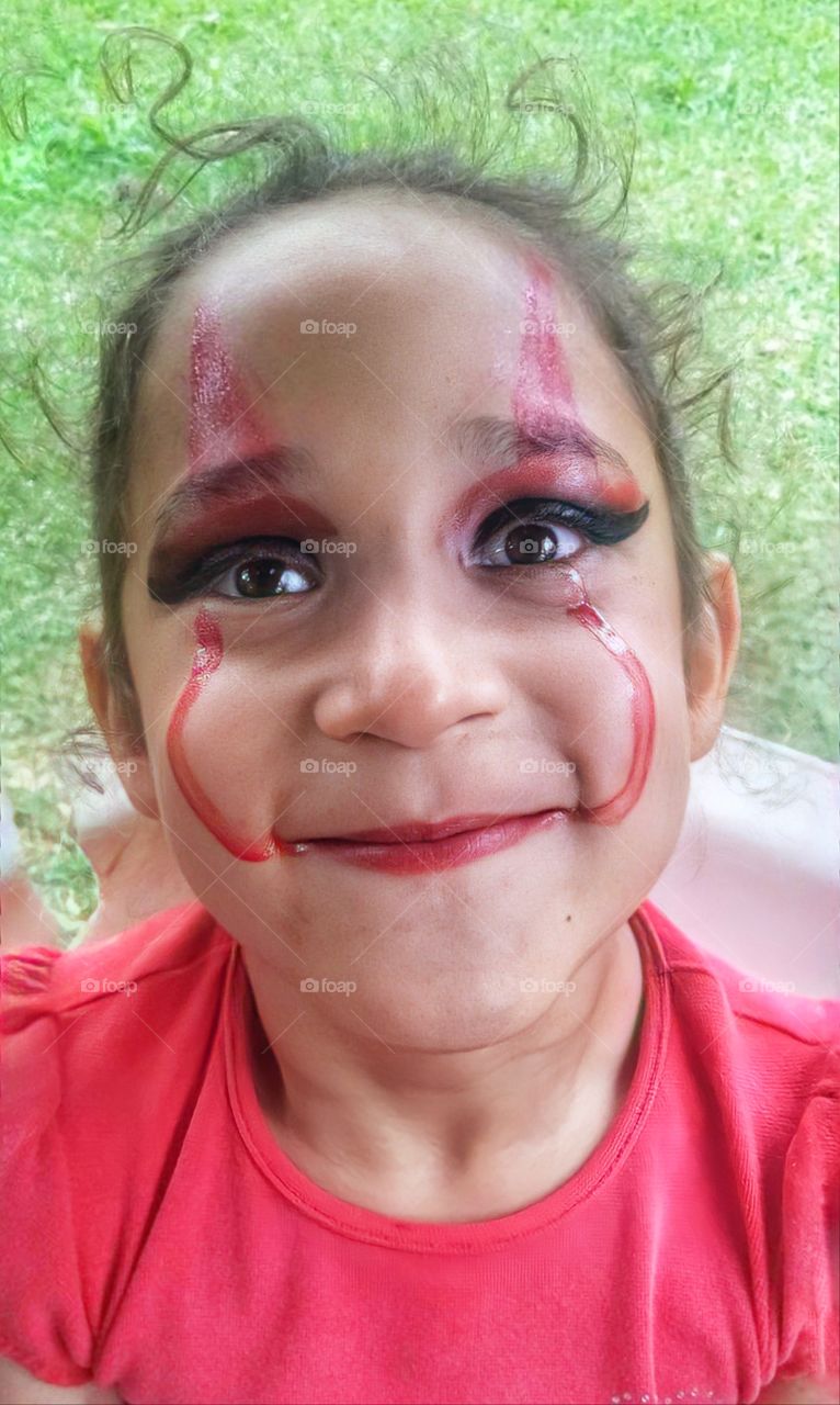 Girl with halloween makeup