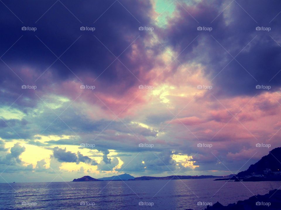 Sea of Gulf of Naples ( Italy ).