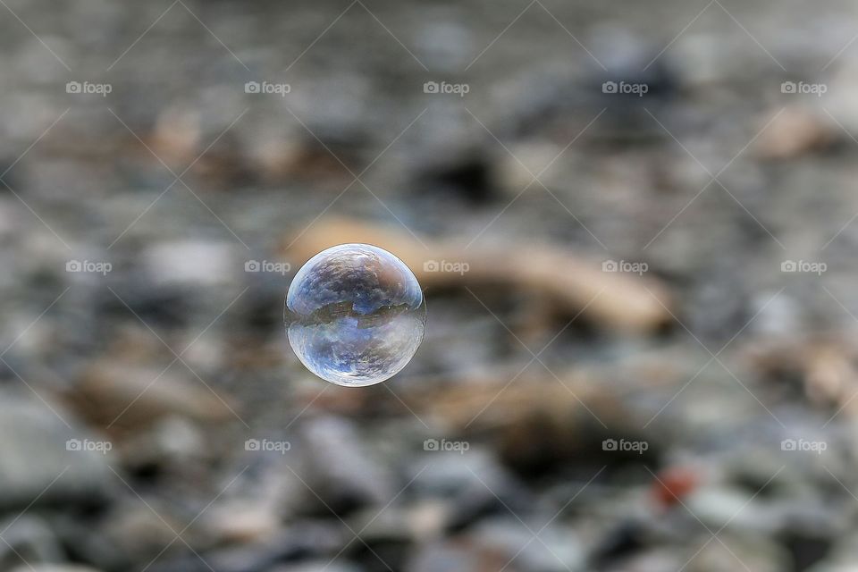 Close-up of soap bubble