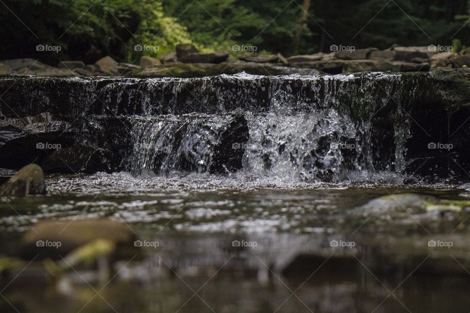 high shutter speed waterfall