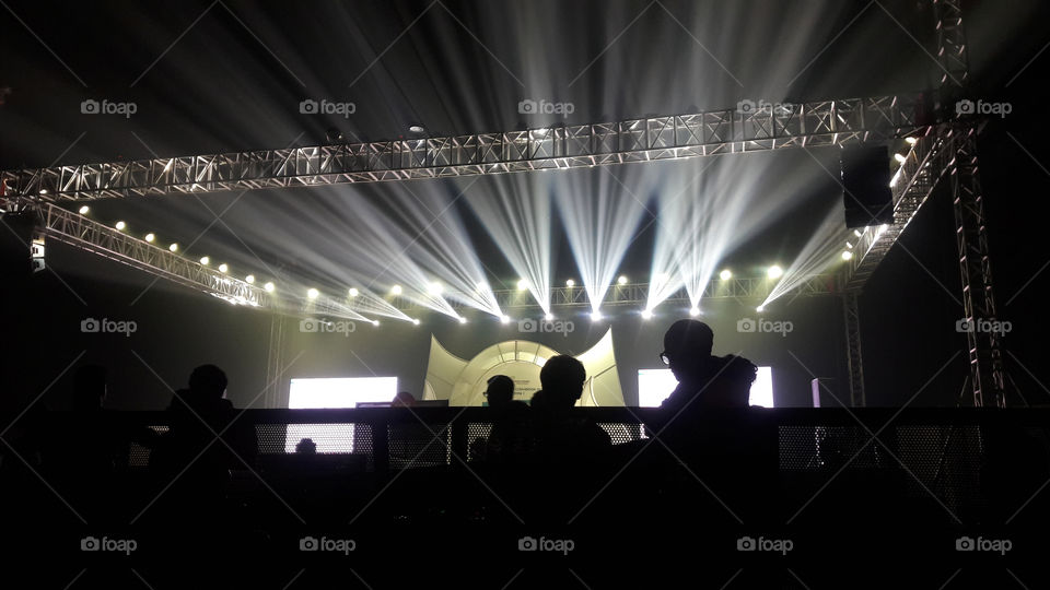 Lights , stage, music - and the shows go on.