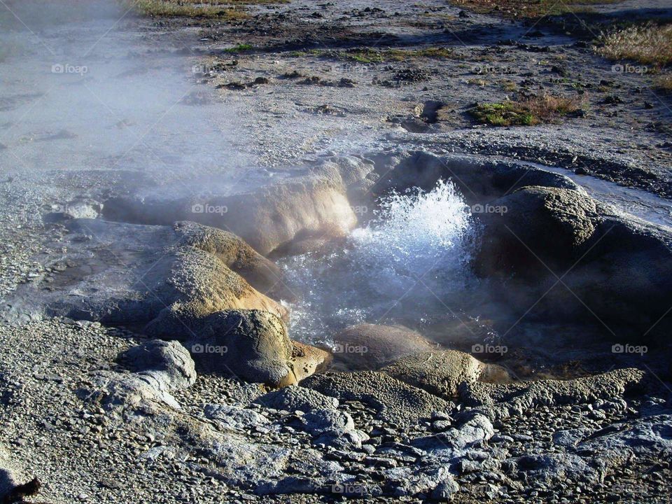 hot spring at yellowstone