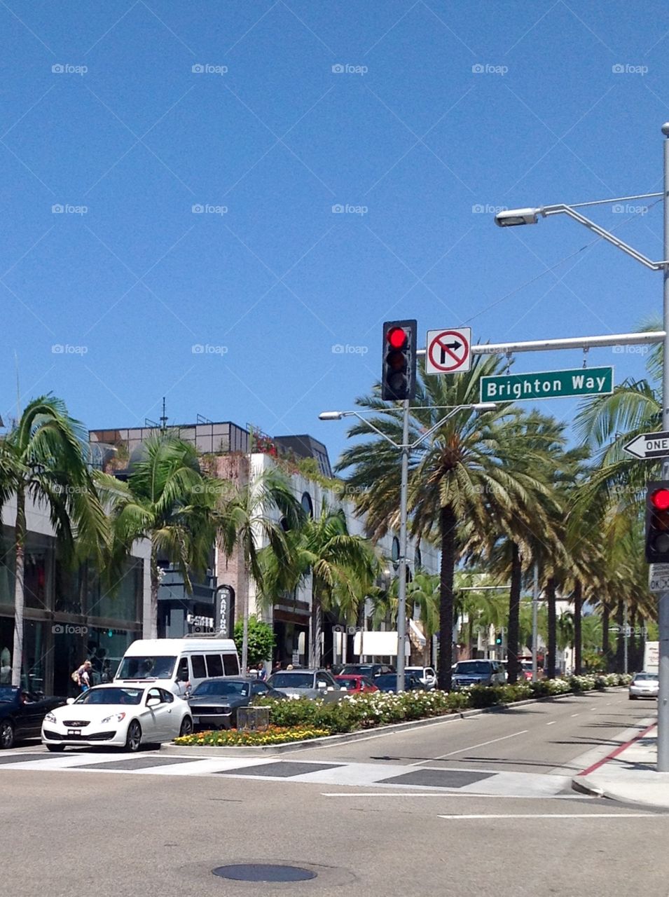 View of street in Los Angeles, USA