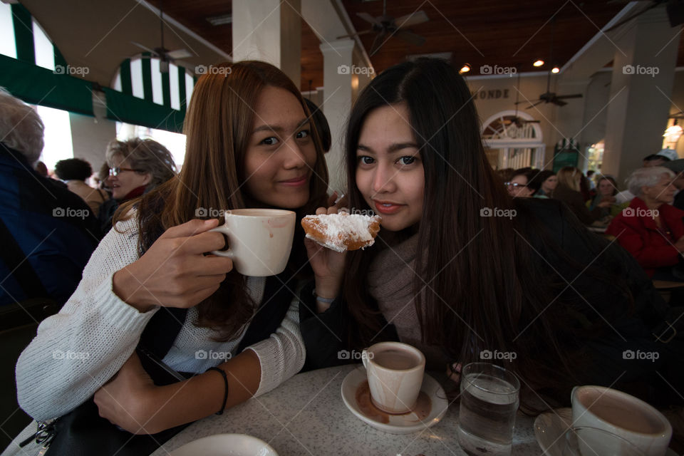 Girl at cafe