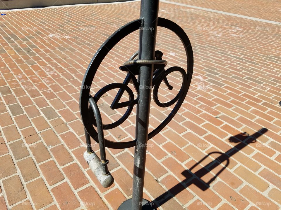 Street bike lock station