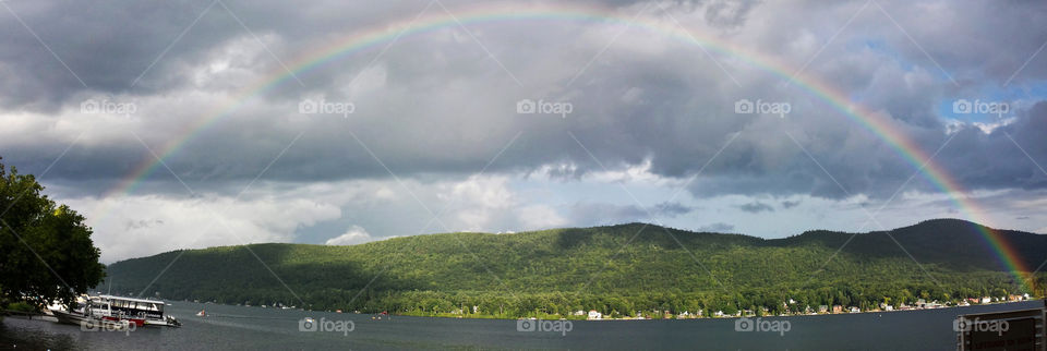 A beautiful rainbow above Lake George in New York!