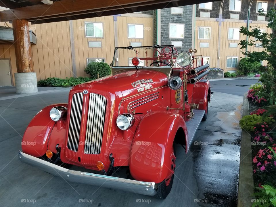 Vintage Fire Truck, North Bend Oregon