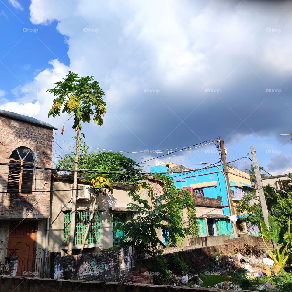 cloudy sky with beautiful nature