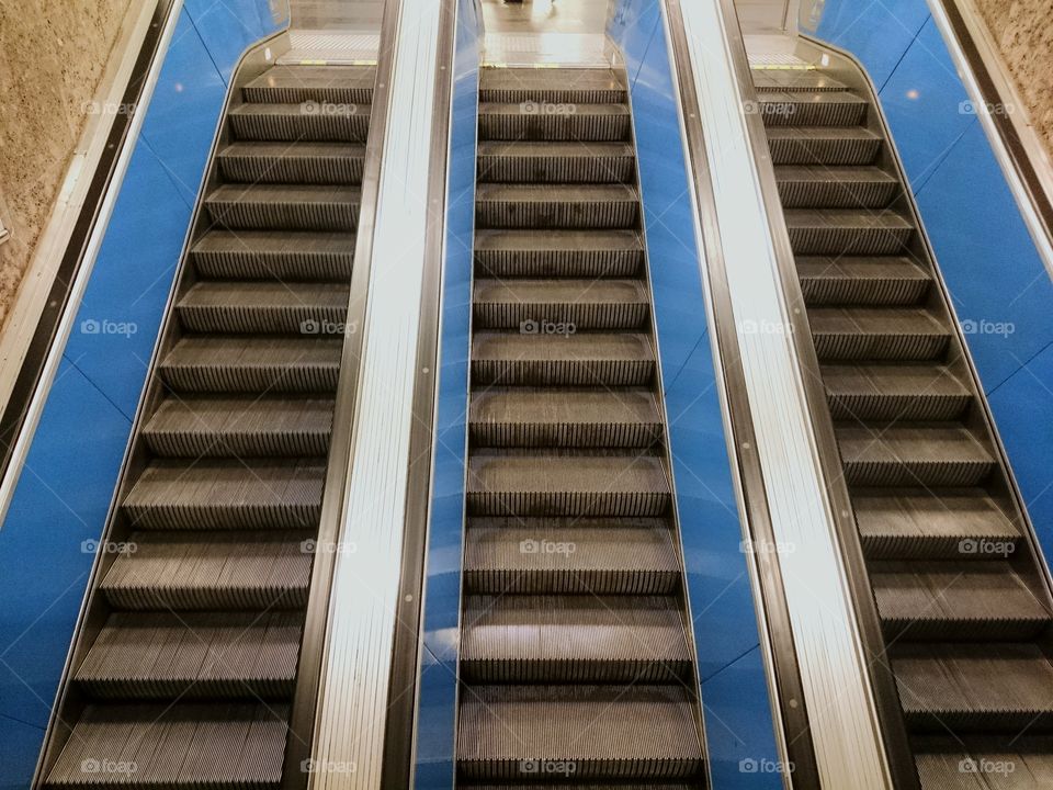 An escalator in the Munich underground railway