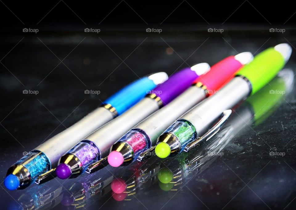 Multi colored pens