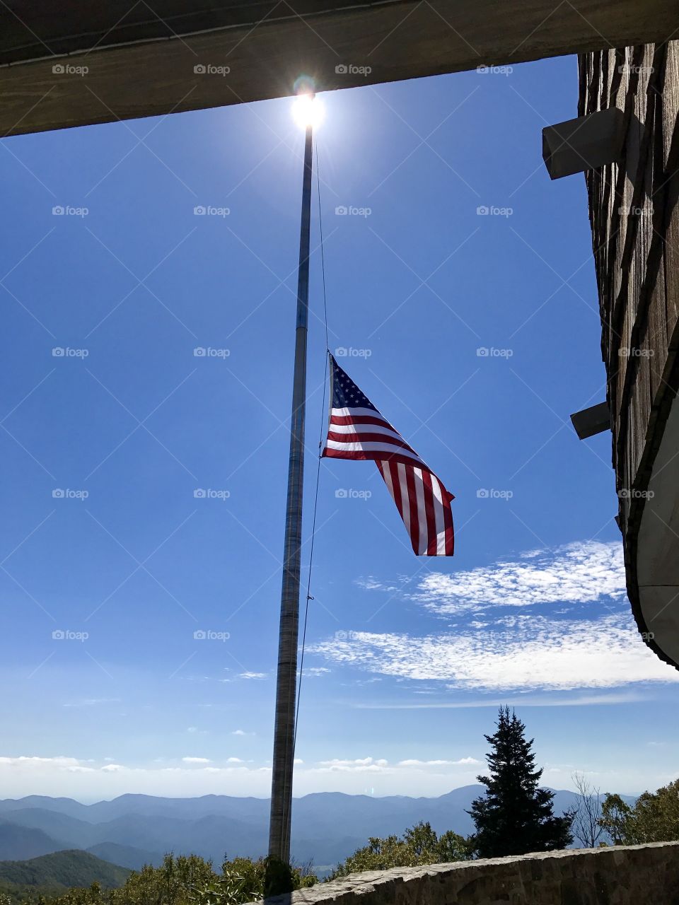 Flag at  half mast