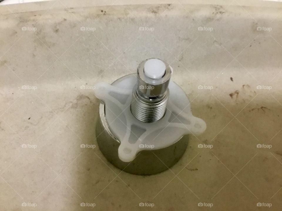 Bottom of push button for flush