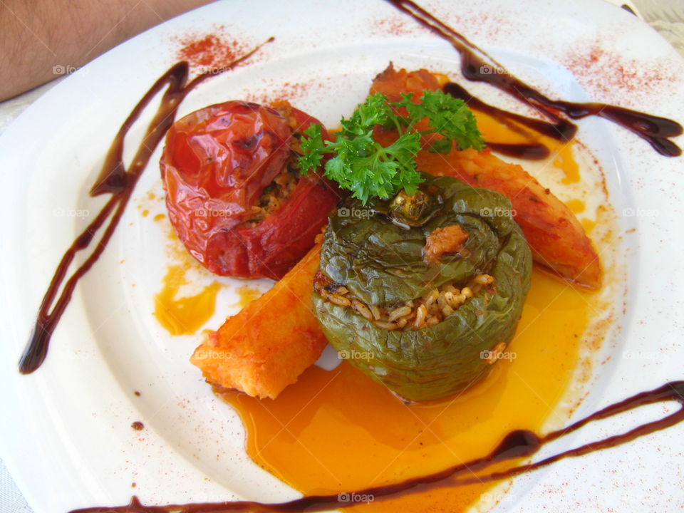 Gemista (Greek food) - Filled peppers